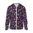 thumbnail image 2 of Lsque Skull rainbow color mushroom UPF 50+ Lightweight Sun Protection Men's Women's Long Sleeve Shirt, Hoodie Performance -Medium, 2 of 9