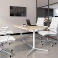 thumbnail image 4 of Scranton & Co Wood 72W Office Conference Table with Metal Base in Natural Elm, 4 of 7