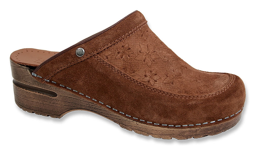 sanita suede clogs