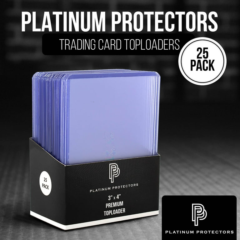 Platinum Protectors Trading Card Sleeves, Toploader Card Protectors for Football, Baseball Sports Cards ? Clear Plastic Top Loaders for Trading Cards