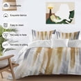 thumbnail image 3 of 3 Piece Brown Gray Duvet Cover Set Twin Size, Microfiber Comforter/Quilt Cover with Corner Ties and 2 Pillowcases, Vintage Abstract White Ombre Texture All Season Soft Bedding with Zipper Closure, 3 of 8