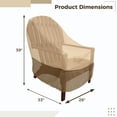 thumbnail image 4 of Outdoor Rocking Chair Covers, 2Pcs Outdoor Patio Furniture Covers for Rocking Chairs, Patio Dining Chair Cover High-Back Chair Cover, 33' x 28'' x 39'', 4 of 6