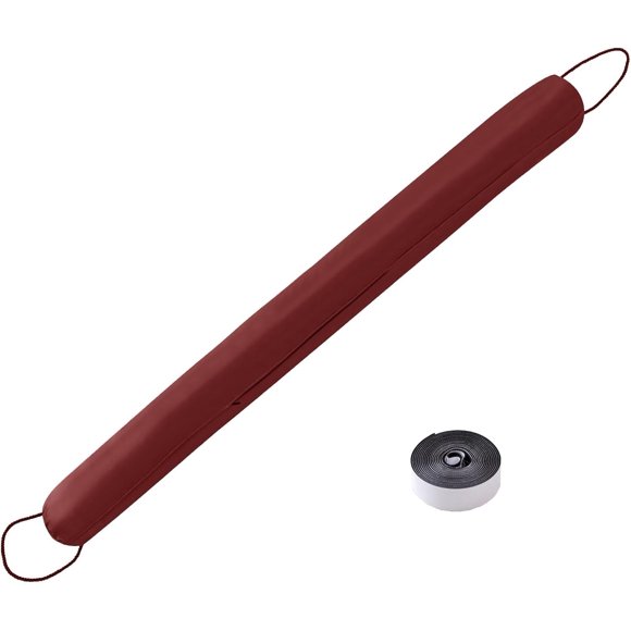 Sunolga 38 Inches Waterproof Under Door Draft Stopper Filled with Glass Beads & Cotton, Removable Machine Washable 2.3 lb Sound Proof Door Draft Blocker for Door & Window, Red