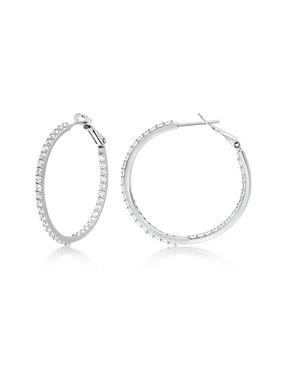 Cubic Zirconia Hoop Earrings
