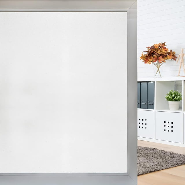 Película Decorativa para Ventanas Película de Privacidad para Ventana Vinil para Vidrio Blanco Opaco