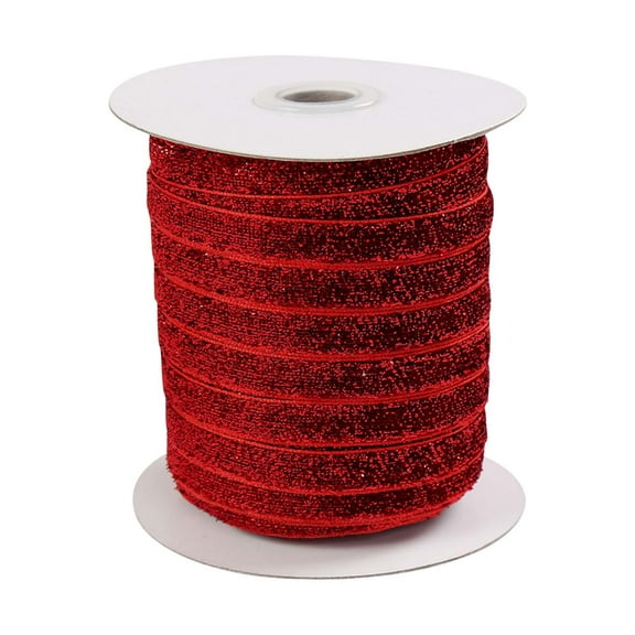 Christmas Ribbon Wired Edge Craft Ribbon for Gift Wrapping Bows Holiday Decorations DIY Crafting Wedding Party Home Decor 50 Yards, 0.39in*150ft