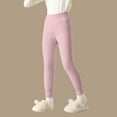 thumbnail image 6 of Kids Girls Thermal Leggings Thick Fleece Lined Leggings High Waisted Winter Warm Black Soft Tights Tummy Control Gym Yoga Fitness Stretchy Pants Trousers Pink 3-4 Years, 6 of 6