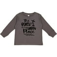 thumbnail image 3 of Inktastic Spring Break the Beach is My Happy Place Boys or Girls Long Sleeve Toddler T-Shirt, 3 of 5