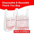 thumbnail image 3 of Ebo Thank You Have a Nice Day Plastic Disposable and Reusable Standard Supermarket, Grocery, T-shirt Bag (11.5” x 6.5" Inch) - Pack of 250 pcs, 3 of 6