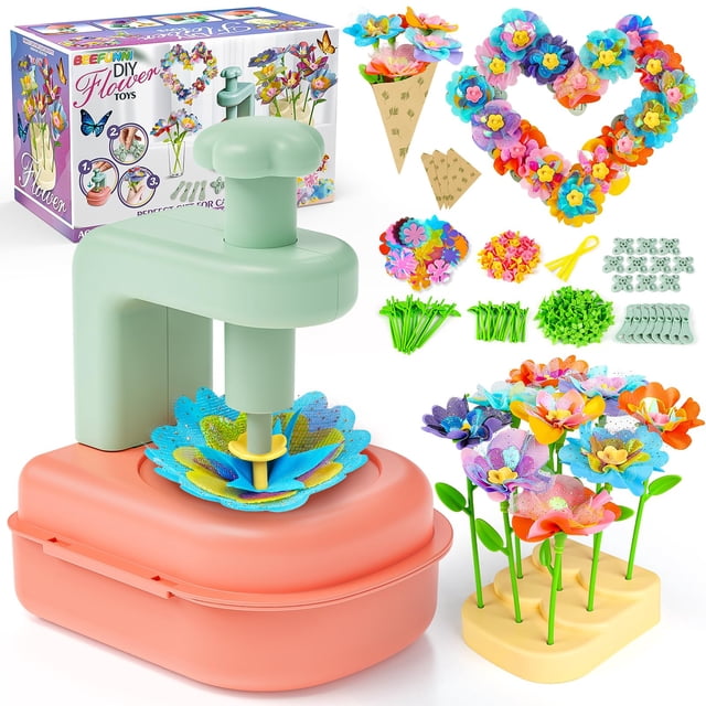 Kit de manualidades con forma de ramo de flores para niños de 4 a 8 años