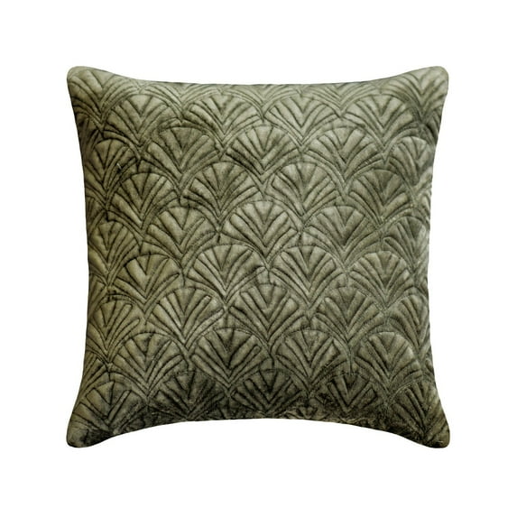 Euro Pillow Decorative, Grey 26"x26" (65x65 cm) European Pillow Shams, Velvet Quilted Throw Pillows For Couch, Geometric Pattern Modern Style - Grey Delusion