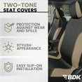 thumbnail image 2 of BDK Beige Car Seat Covers with Matching Carpet Floor Mats for Cars Full Set - Front Universal Seat Covers & Back Bench Seat Cover with Automotive Floor Mats - Car, SUV, Truck, & Van Interior Protecto, 2 of 7