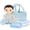 6Pcs-Boy, variant on Muiteiur 6Pcs Plush Doll Gift Set with Carry Basket, Mini Cushion, Clothes, and Pretend Feeding Accessories
