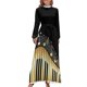 thumbnail image 2 of Vestido largo con teclado de piano dorado Vestido largo para mujer Vestido mujer vestidos para mujer, 2 of 5