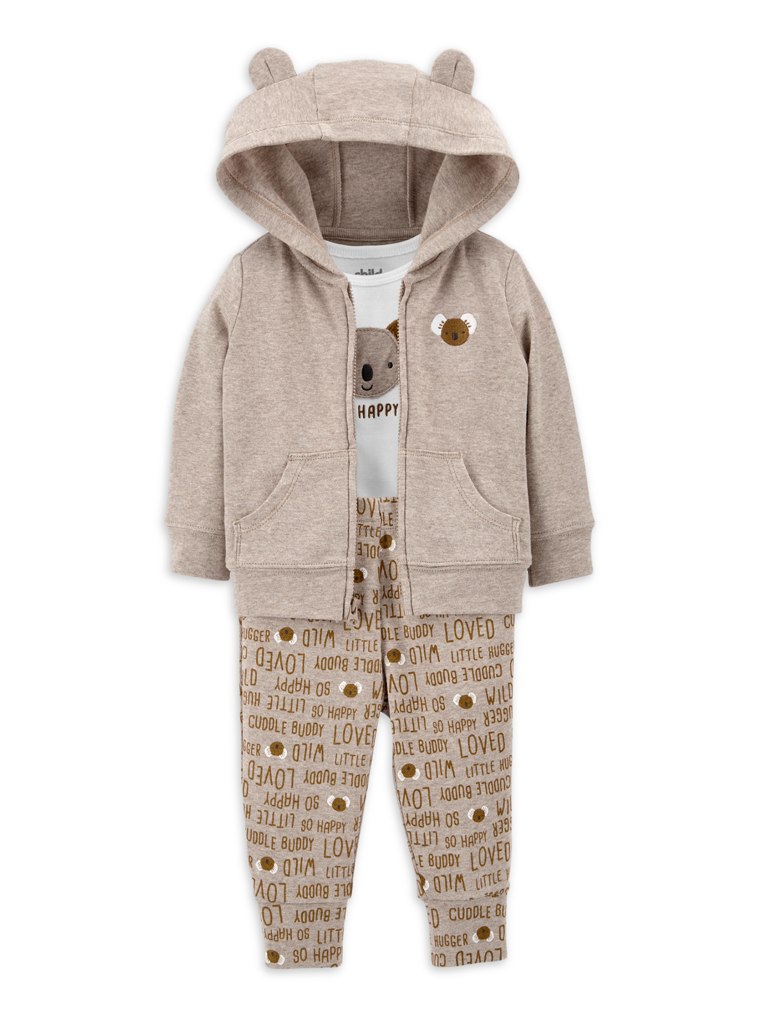 Carter's Child of Mine Baby Boy Outfit Jacket, Short Sleeve Bodysuit & Pants, 3-Piece, Preemie-24 Months - image 2 of 4