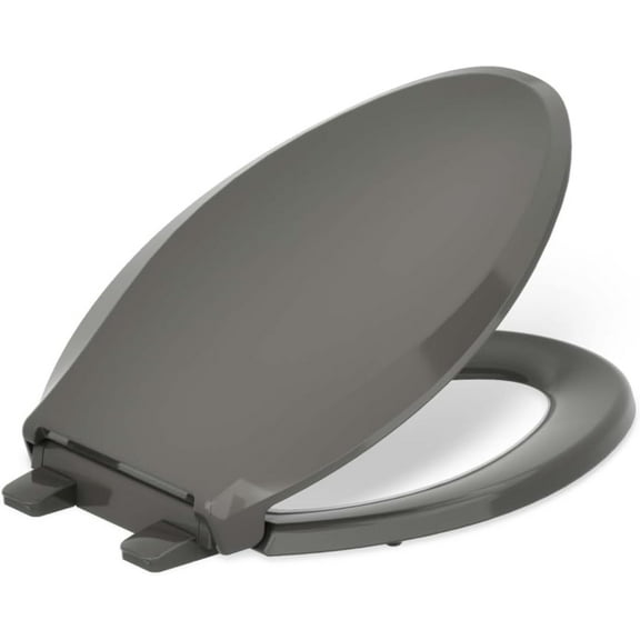 EnjinZZ 4636-RL-58 Cachet READYLATCH Quiet Close Elongated Toilet SEAT, Thunder Grey