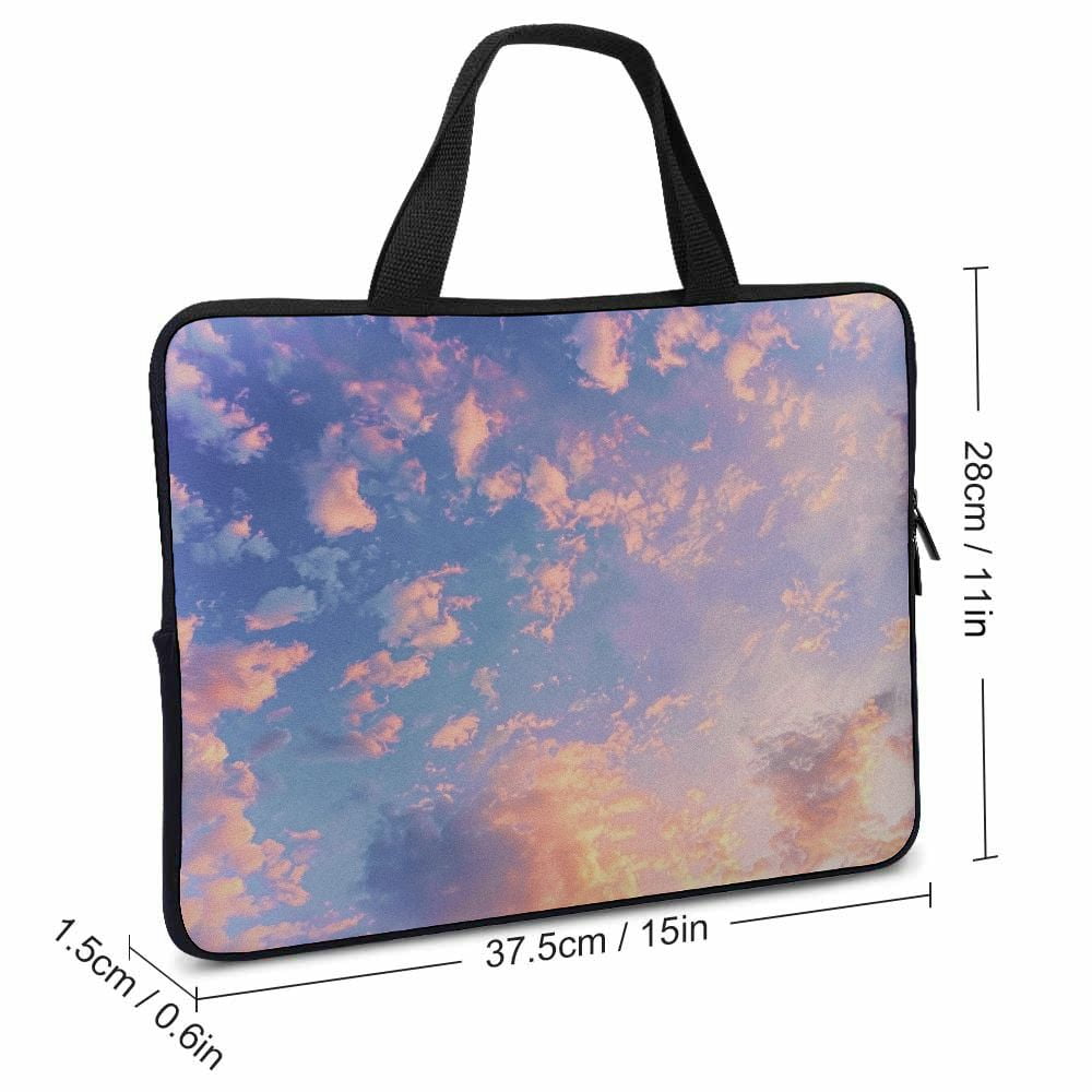 JRXY Trees Clouds Sky Laptop Bag Diving Fabric Computer Protective Handle Case 15inch