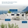 thumbnail image 2 of Modway Saybrook 103.5" 5-Piece Fabric Outdoor Patio Sectional Sofa in White, 2 of 10