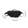 thumbnail image 3 of Bolsa de cintura para exteriores con compartimento para botella de agua, mochila cruzada ligera para senderismo, running, uso diario, nailon resistente al agua, negro, blanco, gris, 3 of 6