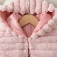 thumbnail image 5 of OGLCCG Girl's Faux Fur Coat Long Sleeve Button Front Fuzzy Hooded Cropped Jacket Fall Winter Fluffy Sherpa Coat(Pink,7-8Years), 5 of 8