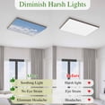 thumbnail image 5 of Clouds Magnetic Fluorescent Light Covers for Ceiling Lights 2 x 4 Feet, Blue White Sky Natural Landscape Office Classroom Kitchen Drop Ceiling Light Covers Lighting Filters Shade Panel 2 Packs, 5 of 9