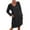 Black, variant on Lindreshi Fall Dresses for Women Homecoming Dresses Fashion Womens Sexy Solid Cold Shoulder Long Sleeve V-Neck Regular Dress