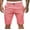 Pink, variant on Men's Shorts Summer Daily Five Quarter Shorts Sports and Casual Solid Color Workwear Mid Pants Mens Short Pants