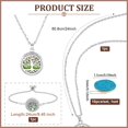 thumbnail image 2 of 2pcs Essential Oil Diffuser Bracelet Necklace Set Tree of Life Stainless Steel Pendants Charms Adjustable Aromatherapy Locket Jewelry with 20 Random Color Refill Pad for Women Mom Gift, 2 of 5