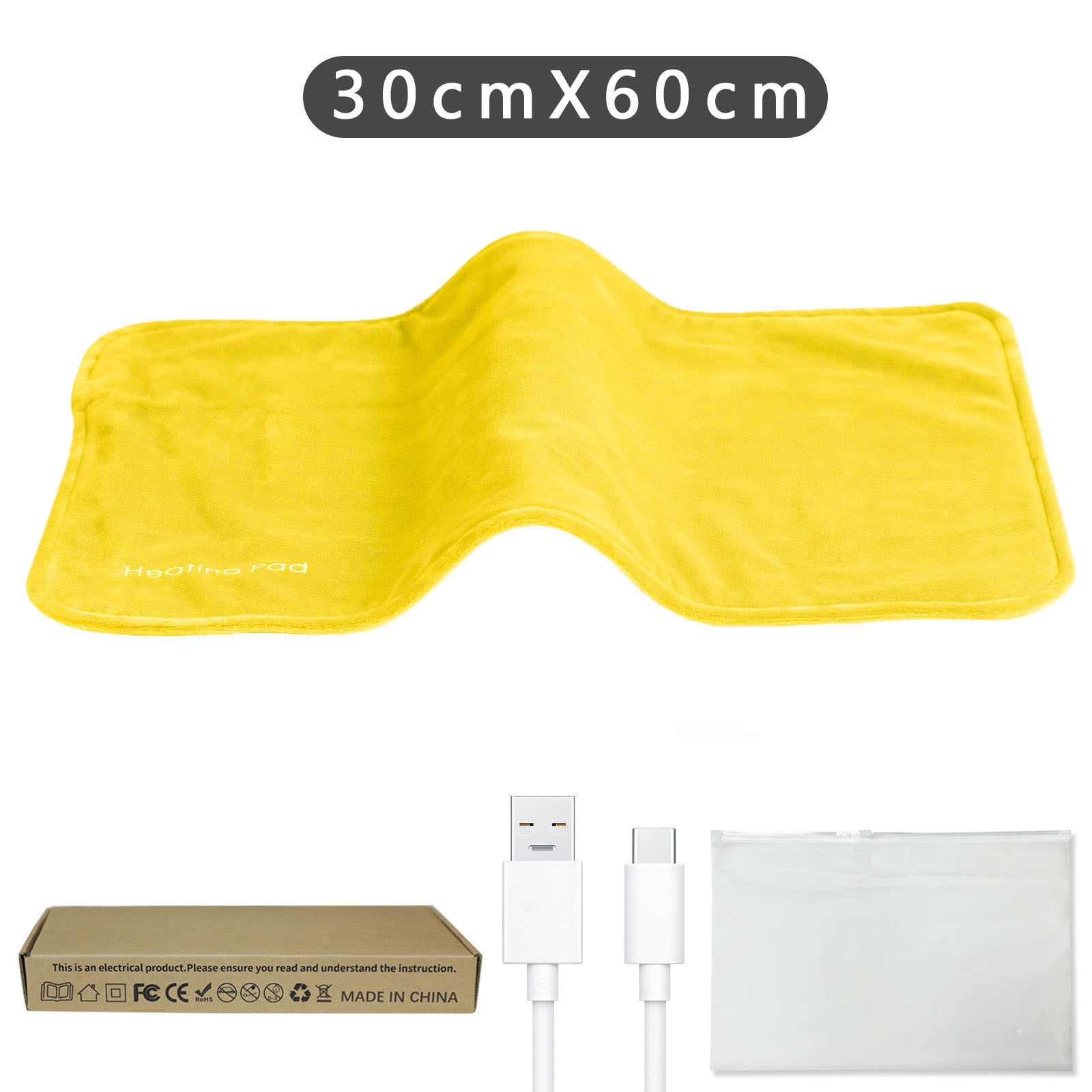 TUOBARR USB Heating Pad Electric Blanket Made Of Crystal Velvet Portable Winter Multiple Application Scenarios Heat Blanket 23.6x12 Inch Machine Washable