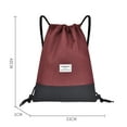 thumbnail image 2 of Gym Bag With Zipper Inside Pocket Sports Bag Waterproof Hipster Gym Bag Gym Bag Lined Backpack With Adjustable Drawstring Sports Bag Gym Sack For Women and Men, 2 of 7