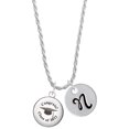 thumbnail image 1 of Delight Jewelry Silvertone Domed Class of 2022 Silvertone Script Initial Disc - N - Charm Necklace, 20"+3", 1 of 4