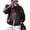 Coffee, variant on PRETTYGARDEN Women's Faux Leather Oversized Motorcycle Jackets Fall Zip Up Jacket, Collared Neck, Button Cuff, Relaxed Fit, Long Sleeve, Casual Outerwear, Winter Coats, Fashion Clothing