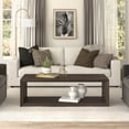 thumbnail image 3 of Evelyn&Zoe Osmond 58" Wide Rectangular Coffee Table, Alder Brown, 3 of 7