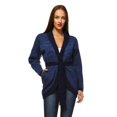 thumbnail image 1 of Marcelle Margaux Women's Waist Tie Open Front Cardigan - Navy Blue - Small, 1 of 3