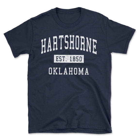 Hartshorne Oklahoma Classic Established Men's Cotton T-Shirt