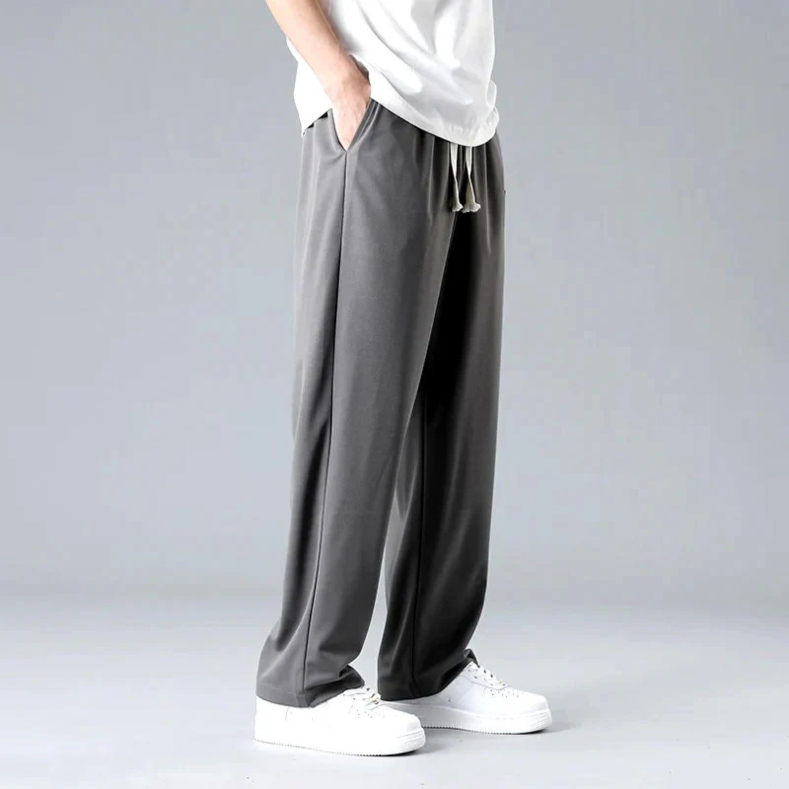 HBFAGFB Pants for Men Light Wide Leg Pants with Pockets Versatile
