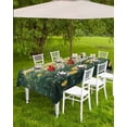 thumbnail image 4 of Fsddascl Spring Floral Outdoor Tablecloth - 60x84 Inch Rectangle Dining Table Cover, Yellow Green Pastoral Botanical Oil Painting Waterproof Outdoor Table Cloth with Umbrella Hole & Zipper for Patio, 4 of 7