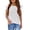 Off-white, variant on Girls T Shirts Ruffle Short Sleeve Round Neck Loose Blouse Summer Solid Color Casual Girl Tee Tops