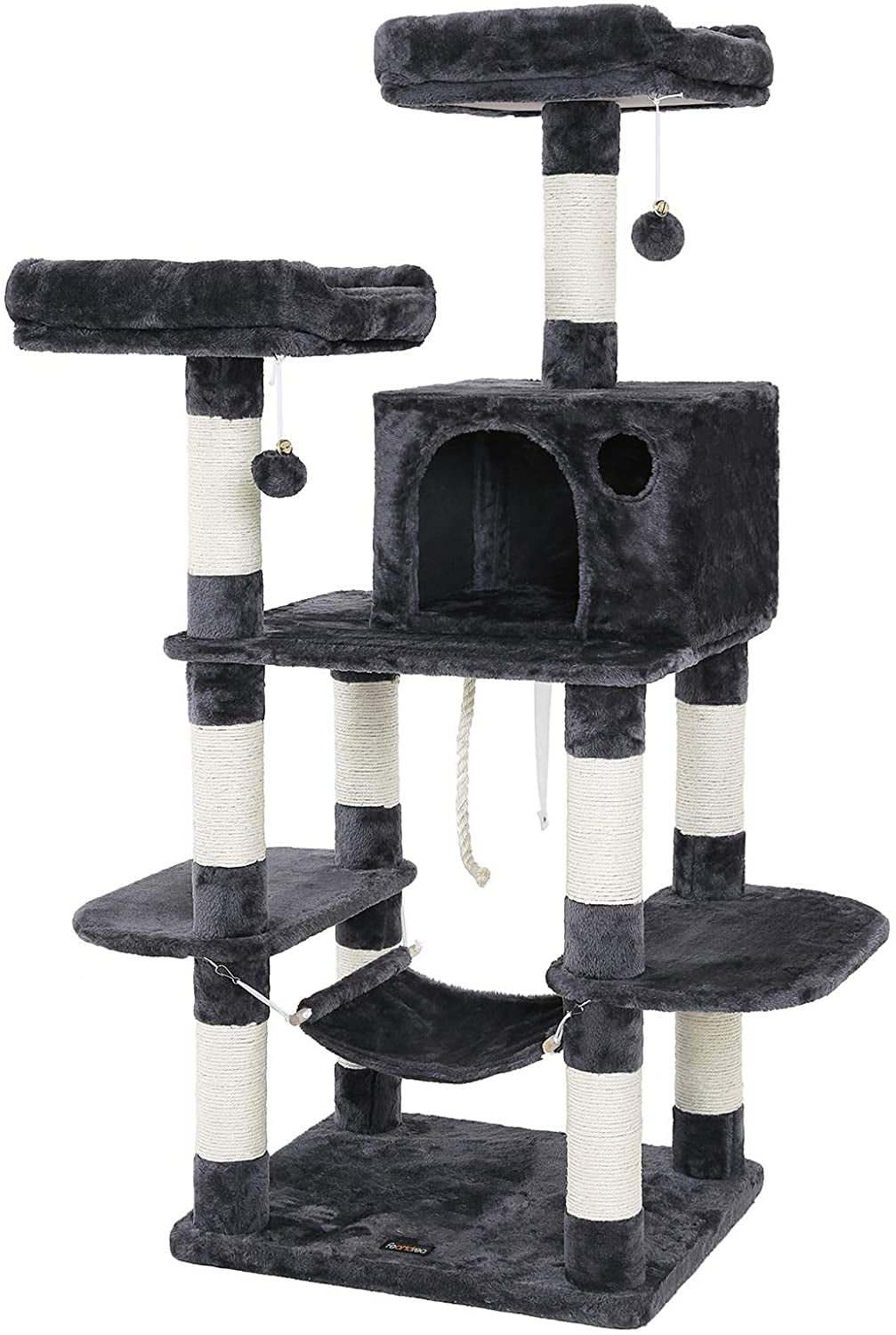 Feandrea Multi Level Cat Tree For Big Cats Stable Cat Tower Walmart Com Walmart Com