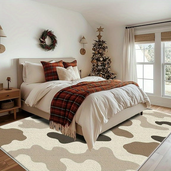 6.5'x10' room carpet carpet small area rug non slip dining room area rug rust area rug