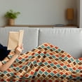 thumbnail image 3 of Retro Soft Flannel Fleece Throw Blanket, Funk Different Vintage Pattern Composition with Geometric Forms Simplistic Artwork, Cozy Plush for Indoor and Outdoor Use, 70" x 90", Multicolor, by Ambesonne, 3 of 5