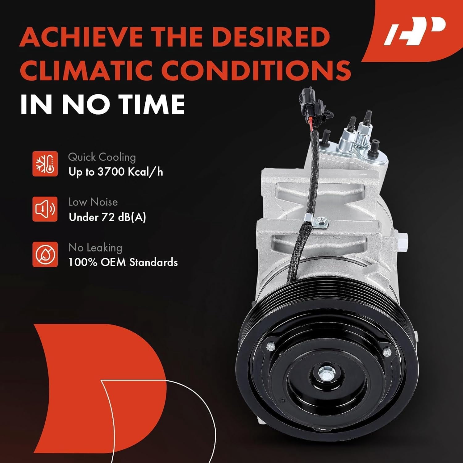 A-Premium AC Compressor with Clutch Compatible with Nissan Rogue 2008 2009 2010 2011 2012 2013 2014 L4 2.5L