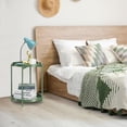thumbnail image 6 of 2 Tier Metal Side Table with Removable Tray, Anti-Rust Green Nightstand for Bedroom Balcony, 6 of 7