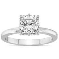 IGI Certified 1 Carat Cushion Shape Lab Grown Diamond Engagement Ring | 14K White Gold | Malissa Solitaire Diamond Ring | FG-VS1-VS2 Quality Friendly Diamonds