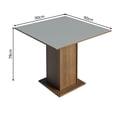 thumbnail image 3 of Mesa de Comedor MADESA 5363 Cuadrada Tablero de Madera Marrón Gris, 3 of 6