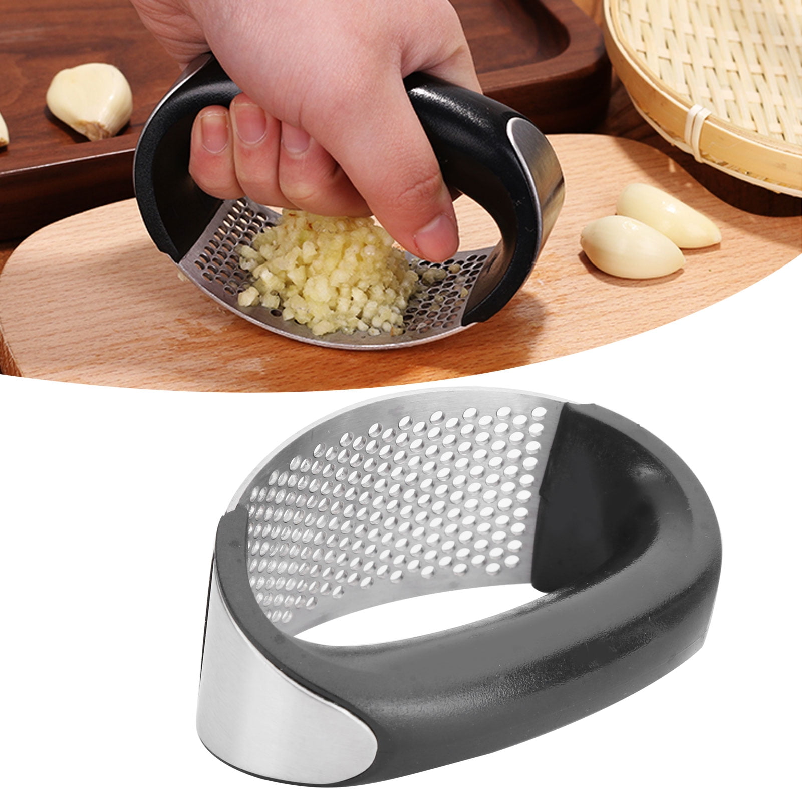 Tebru Garlic Masher,Garlic Mincer,Stainless Steel Garlic Press Mincer