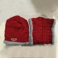 thumbnail image 3 of Mikilon Men's Winter Warm Sets Solid Color Plus Velvet Thicken Hats Comfortable Warm Scarf Neck Two Piece Sets, 3 of 3
