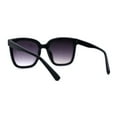 thumbnail image 2 of Womens Oversize Inset Lens Horn Rim Hipster Sunglasses Black Smoke, 2 of 4