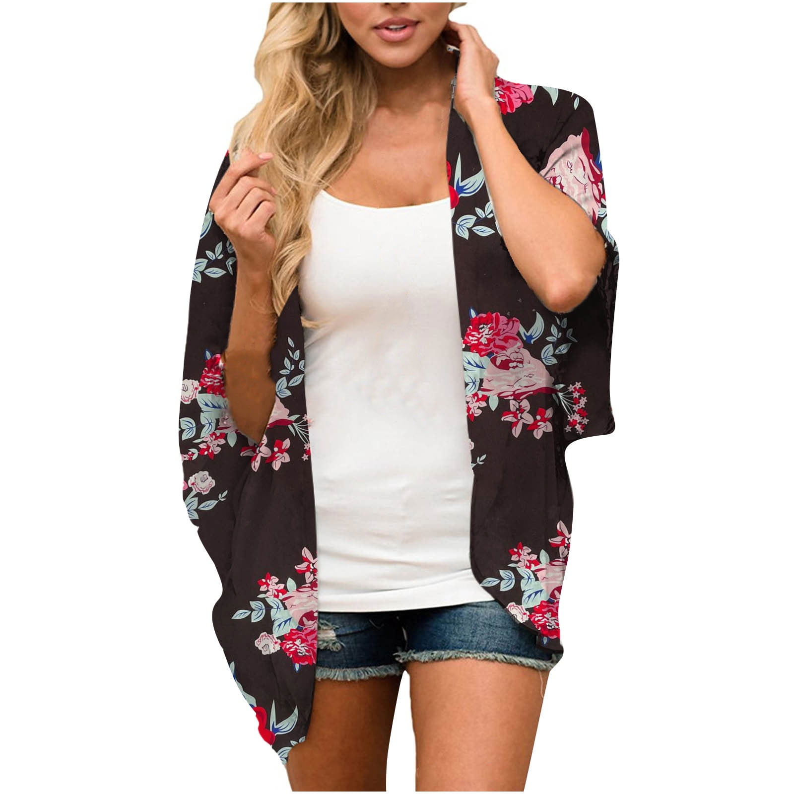 Tee-shirt Femme A Motifs Fleuris A Manches Bouffantes Imprime T-shirts