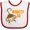 White and Red, variant on Inktastic Monkey Do with Monkey Boys or Girls Baby Bib